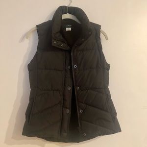 XS Brown JCrew Puffer Vest